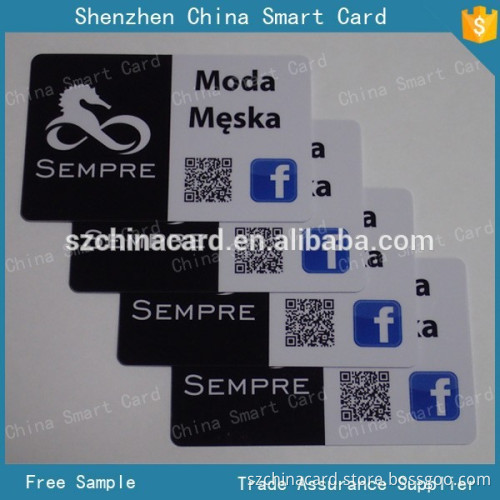 4C printing discount membership PVC card with serial barcode number